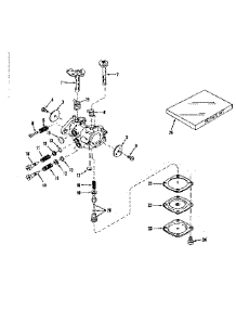 Carburetor No. 29780 parts for Craftsman Lawn & Garden Engine 143501121 from AppliancePartsPros.com