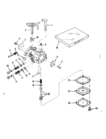 Carburetor No. 30146 parts for Craftsman Lawn & Garden Engine 143501171 from AppliancePartsPros.com
