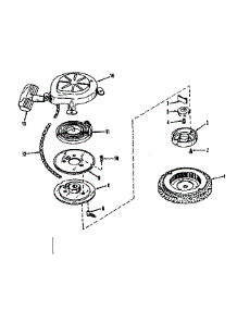 Rewind Starter No. 29224 parts for Craftsman Lawn & Garden Engine 143501171 from AppliancePartsPros.com