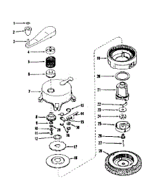 Ratchet Self Starter No. 29986 parts for Craftsman Lawn & Garden Engine 143501201 from AppliancePartsPros.com