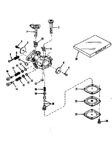 Carburetor No. 29780 parts for Craftsman Lawn & Garden Engine 143501241 from AppliancePartsPros.com