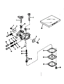 Carburetor No. 29780 parts for Craftsman Lawn & Garden Engine 143501261 from AppliancePartsPros.com