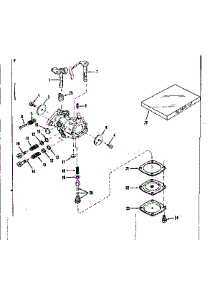 Carburetor No. 30146 parts for Craftsman Lawn & Garden Engine 143501270 from AppliancePartsPros.com