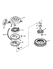 Rewind Starter No. 29224 parts for Craftsman Lawn & Garden Engine 143502021 from AppliancePartsPros.com