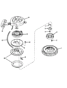 Starter No. 30399 parts for Craftsman Lawn & Garden Engine 143502041 from AppliancePartsPros.com