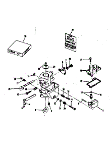 Carburetor No. 29349 parts for Craftsman Lawn & Garden Engine 14350402 from AppliancePartsPros.com