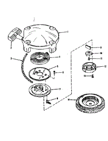 Rewind Starter No. 28319 parts for Craftsman Lawn & Garden Engine 143505010 from AppliancePartsPros.com