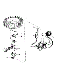 Magneto No. 610667 parts for Craftsman Lawn & Garden Engine 143521011 from AppliancePartsPros.com