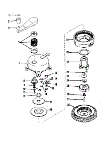 No-Pull Starter No. 29986 parts for Craftsman Lawn & Garden Engine 143521011 from AppliancePartsPros.com