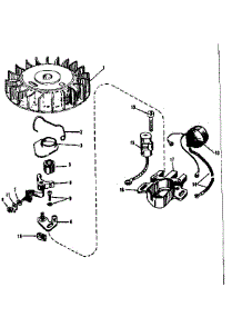 Magneto No. 610667 parts for Craftsman Lawn & Garden Engine 143521061 from AppliancePartsPros.com