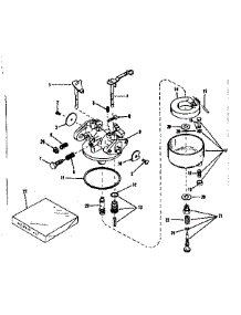Carburetor No. 630905 parts for Craftsman Lawn & Garden Engine 143521081 from AppliancePartsPros.com