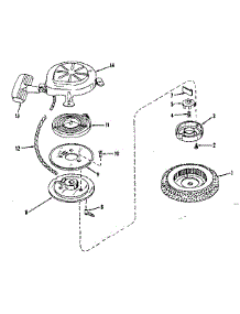 Rewind Starter parts for Craftsman Lawn & Garden Engine 143521131 from AppliancePartsPros.com
