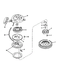 Rewind Starter parts for Craftsman Lawn & Garden Engine 143524021 from AppliancePartsPros.com