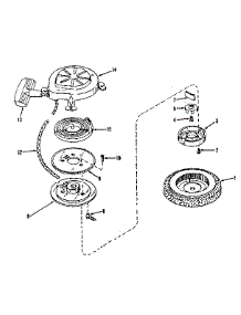 Rewind Starter parts for Craftsman Lawn & Garden Engine 143524041 from AppliancePartsPros.com