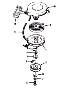 Rewind Starter No. 590374 parts for Craftsman Lawn & Garden Engine 143531042 from AppliancePartsPros.com
