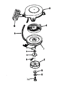 Rewind Starter parts for Craftsman Lawn & Garden Engine 143531052 from AppliancePartsPros.com