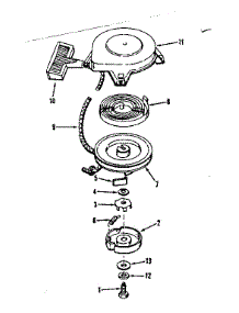 Rewind Starter No. 590374 parts for Craftsman Lawn & Garden Engine 143531092 from AppliancePartsPros.com