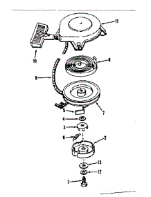 Rewind Starter No. 590374 parts for Craftsman Lawn & Garden Engine 143534012 from AppliancePartsPros.com