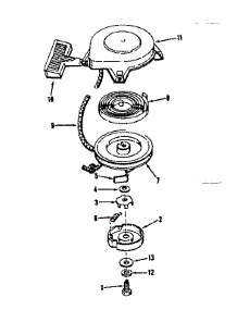 Rewind Starter No. 590374 parts for Craftsman Lawn & Garden Engine 143534022 from AppliancePartsPros.com