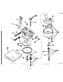 Carburetor No. 630985 parts for Craftsman Lawn & Garden Engine 143535012 from AppliancePartsPros.com
