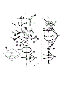 Carburetor parts for Craftsman Lawn & Garden Engine 143541122 from AppliancePartsPros.com