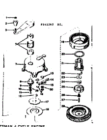 No-Pull Starter parts for Craftsman Lawn & Garden Engine 143541262 from AppliancePartsPros.com