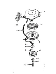 Rewind Starter No. 590374 parts for Craftsman Lawn & Garden Engine 143544012 from AppliancePartsPros.com