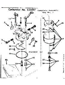 Carburetor parts for Craftsman Lawn & Garden Engine 143545032 from AppliancePartsPros.com