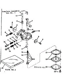 Carburetor parts for Craftsman Lawn & Garden Engine 143551172 from AppliancePartsPros.com