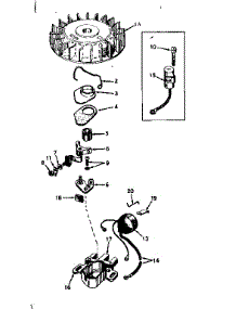 Magneto No. 610689 parts for Craftsman Lawn & Garden Engine 143556012 from AppliancePartsPros.com