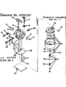 Carburetor parts for Craftsman Lawn & Garden Engine 143557082 from AppliancePartsPros.com