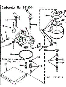 Carburetor parts for Craftsman Lawn & Garden Engine 143558012 from AppliancePartsPros.com