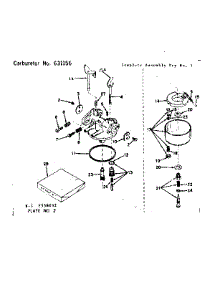 Carburetor No. 631156 parts for Craftsman Lawn & Garden Engine 143558032 from AppliancePartsPros.com