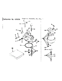 Carburetor No. 631156 parts for Craftsman Lawn & Garden Engine 143558052 from AppliancePartsPros.com