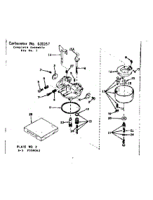 Carburetor No. 631157 parts for Craftsman Lawn & Garden Engine 143559042 from AppliancePartsPros.com