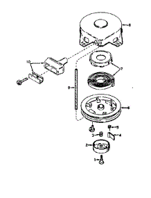 Rewind Starter No. 590420 parts for Craftsman Lawn & Garden Engine 143561052 from AppliancePartsPros.com