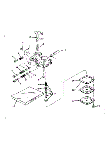 Carburetor No. 631245 parts for Craftsman Lawn & Garden Engine 143561062 from AppliancePartsPros.com