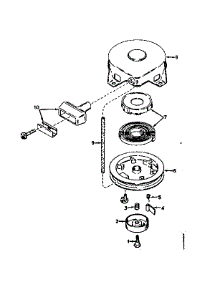 Rewind Starter No. 590420 parts for Craftsman Lawn & Garden Engine 143561172 from AppliancePartsPros.com