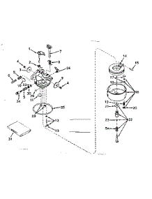 Carburetor No. 631144 parts for Craftsman Lawn & Garden Engine 143561212 from AppliancePartsPros.com