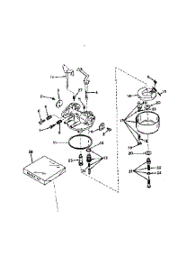 Carburetor No. 631251 parts for Craftsman Lawn & Garden Engine 143562032 from AppliancePartsPros.com