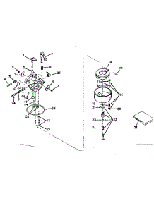 Carburetor No. 631070A parts for Craftsman Lawn & Garden Engine 143564102 from AppliancePartsPros.com