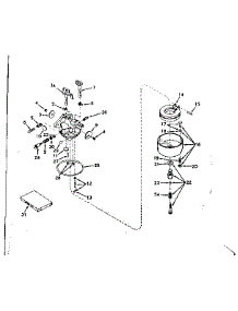 Carburetor parts for Craftsman Lawn & Garden Engine 143566032 from AppliancePartsPros.com