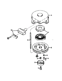 Rewind Starter No. 590420 parts for Craftsman Lawn & Garden Engine 143566172 from AppliancePartsPros.com