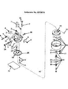 Carburetor parts for Craftsman Lawn & Garden Engine 143566212 from AppliancePartsPros.com