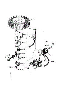 Magneto No. 610689A parts for Craftsman Lawn & Garden Engine 143566222 from AppliancePartsPros.com