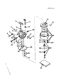 Carburetor parts for Craftsman Lawn & Garden Engine 143566242 from AppliancePartsPros.com