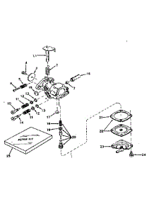 Carburetor No. 631245 parts for Craftsman Lawn & Garden Engine 143571022 from AppliancePartsPros.com
