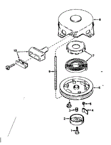 Rewind Starter No. 590420 parts for Craftsman Lawn & Garden Engine 143571032 from AppliancePartsPros.com