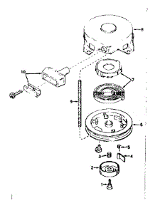 Rewind Starter No. 590420 parts for Craftsman Lawn & Garden Engine 143571042 from AppliancePartsPros.com