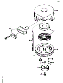 Rewind Starter No. 590420 parts for Craftsman Lawn & Garden Engine 143571062 from AppliancePartsPros.com